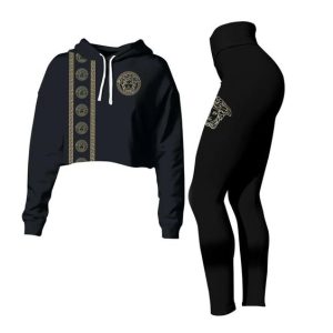 Premium Cropped Hoodie Leggings Set