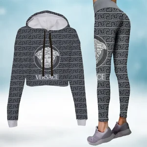 Premium Cropped Hoodie Leggings Set