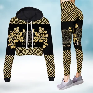 Premium Cropped Hoodie Leggings Set