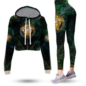 Premium Cropped Hoodie Leggings Set