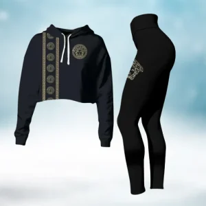 Premium Cropped Hoodie Leggings Set
