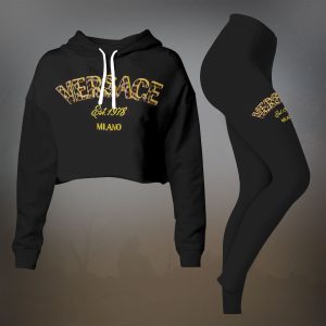 Premium Cropped Hoodie Leggings Set