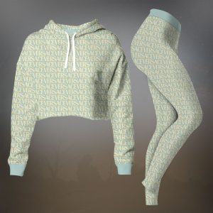 Premium Cropped Hoodie Leggings Set
