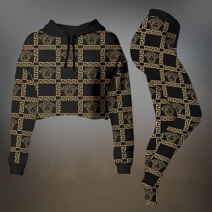 Premium Cropped Hoodie Leggings Set