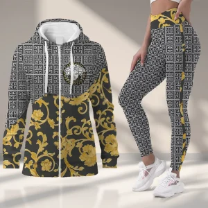 Premium Cropped Hoodie Leggings Set