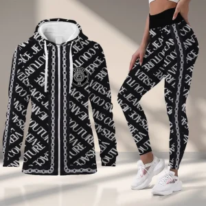 Premium Cropped Hoodie Leggings Set